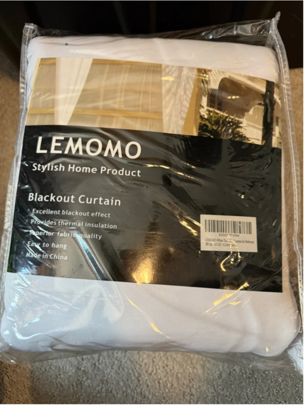 NEW LEMOMO White Insulated Blackout Curtains 52” x 84” Grommet Set of 2 NWT